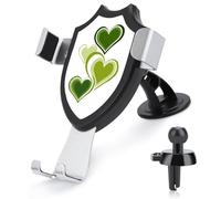 Jubonexis Quattro cuori verdi supporto per telefono auto supporto triangolo clip base presa d'aria supporto per telefono cellulare accessori automobilistici per smartphone cellulari da 4-6 pollici