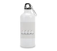 Jubonexis Quattro simpatici fantasmi che camminano in una linea, bottiglia da viaggio in alluminio, bottiglia sportiva con fibbia a torsione, per uomini e donne, campeggio ed escursionismo, 600 ml