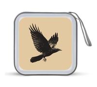 Jubonexis Raven in Flight - Custodia portatile per CD e DVD, per auto, casa, viaggio