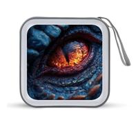 Jubonexis Red Dragon Eye CD Case DVD Storage Case Portatile per Auto Casa Viaggio