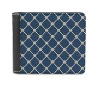 Jubonexis Reti da pesca modello semplice in morbida pelle PU portafoglio bifold portamonete, porta carte di credito, durevole porta carte di credito sottile per uomini donne deposito soldi