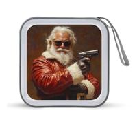 Jubonexis Santa Claus Spy - Custodia vintage per CD e DVD, portatile, per auto, casa, viaggio