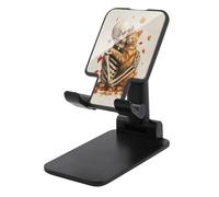 Jubonexis Scheletro umano abbraccia un gatto telefono cellulare stand pieghevole regolabile per scrivania