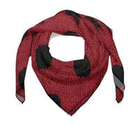 Jubonexis Sciarpa per capelli da donna in tessuto lavorato a maglia rossa a pois neri sciarpa quadrata di seta come sciarpa per la testa fazzoletto sciarpa in raso