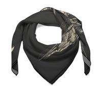 Jubonexis Sciarpa vintage con corvo su un teschio umano, sciarpa quadrata in seta simile alla testa, fazzoletto da collo in raso