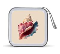 Jubonexis Sea Shell Semplice Colore CD Caso DVD Storage Case Portatile per Auto Casa Viaggio