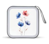 Jubonexis Semplice Acquerello Fiori CD Caso DVD Storage Case Portatile per Auto Casa Viaggio