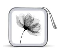 Jubonexis Semplice fiore a raggi X con astratto CD caso DVD Storage Case portatile per auto casa viaggio