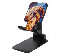 Jubonexis Shih Tzu Dog Stained Glass Print Supporto per telefono cellulare pieghevole regolabile per scrivania