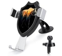 Jubonexis Silhouette of Bear con Foresta Supporto per telefono per auto, triangolare, base a clip, supporto per bocchette di ventilazione per auto, accessori automobilistici per smartphone da 4-6