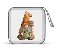 Jubonexis Simpatica custodia portatile per CD e DVD, motivo: gnomo del Ringraziamento, per auto, casa, viaggio