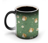Jubonexis Simpatici porcellini d'India nell'erba che cambia colore tazze in ceramica cambia calore tazza da caffè novità divertente tazza da tè acqua 325 ml