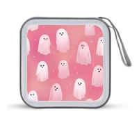 Jubonexis Simpatico cartone animato fantasmi su rosa CD DVD custodia portatile per auto casa viaggio