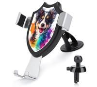 Jubonexis Simpatico cucciolo multicolore vernice schizzi supporto per telefono auto supporto triangolo clip base per bocchetta dell'aria supporto per telefono cellulare accessori automobilistici per