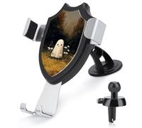 Jubonexis Simpatico fantasma in campo aperto Supporto per telefono da auto estetico vintage supporto per telefono cellulare a triangolo con base a clip per bocchetta dell'aria Supporto per auto