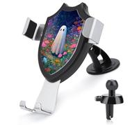 Jubonexis Simpatico fantasma in un campo di fiori supporto per telefono da auto supporto per telefono cellulare a triangolo base a clip per bocchetta dell'aria supporto per auto accessori