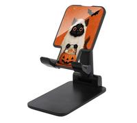 Jubonexis Simpatico gatto nero in un bianco fantasma foglio cellulare stand pieghevole regolabile supporto per telefono per scrivania