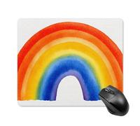 Jubonexis Simpatico tappetino per mouse arcobaleno ad acquerello, tappetino per mouse piccolo per computer da ufficio, per scrivania e laptop, con base in gomma antiscivolo, tappetino per mouse da