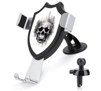 Jubonexis Skull Forest - Supporto per telefono da auto, a doppia esposizione, con base a clip triangolare, accessorio per auto per smartphone da 4-6 pollici