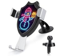 Jubonexis SNOWMAN Holding A Gift Neon Car Phone Holder Mount Triangle Clip Base Air Vent Cell Phone Mount Car Mount Accessori Automotive per 4-6 Pollici Cellulari Smartphone