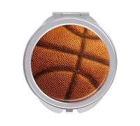 Jubonexis Specchi arancioni della tasca delle donne di struttura di pallacanestro, piccolo specchio portatile di trucco