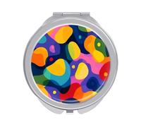 Jubonexis Specchi astratti variopinti della tasca delle donne del modello di forma, piccolo specchio portatile di trucco di viaggio