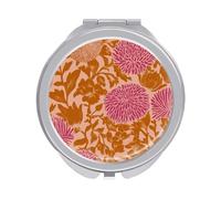 Jubonexis Specchietti tascabili delle donne dei fiori e delle piante, piccolo specchio portatile di trucco di viaggio delle ragazze mini