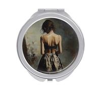 Jubonexis Specchietti tascabili delle donne della bella donna, piccolo specchio portatile di trucco di viaggio delle ragazze