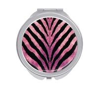 Jubonexis Specchietti tascabili delle donne delle zebre, piccolo specchio portatile di trucco di viaggio delle ragazze