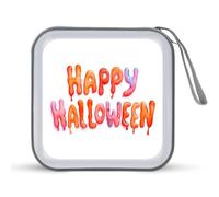 Jubonexis Spooky Creepy Bubble Happy Halloween Custodia CD DVD Custodia Portatile per Auto Casa Viaggio