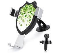 Jubonexis St. Patrick's Day Shamrocks Falling Down Car Phone Holder Mount Triangolo Clip Base Air Vent Cell Phone Mount Car Mount Accessori Automotive per 4-6 Pollici Cellulari Smartphone
