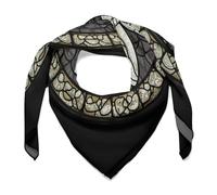 Jubonexis Stained Glass Easter Bunny Bianco e Nero Donne Sciarpa Dei Capelli Quadrato Seta Come Fazzoletto Sciarpa di Raso
