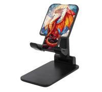 Jubonexis Stained Glass Red Dragon Misty Mountain Cell Phone Stand pieghevole regolabile supporto per telefono per scrivania