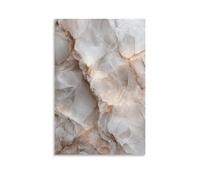 Jubonexis Stampa artistica da parete su tela con effetto marmo bianco, con sfumatura di colori tenui, per soggiorno, casa colonica, 30 x 45 cm