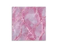 Jubonexis Stampa artistica da parete su tela con effetto marmo rosa scuro lucido, per soggiorno, casa colonica, 40 x 40 cm