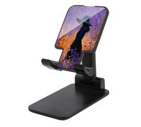 Jubonexis Strega nel campo dei fiori selvatici Fantasy supporto per telefono cellulare pieghevole regolabile supporto per scrivania