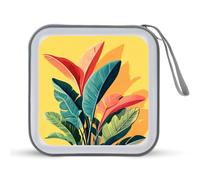 Jubonexis Subtropicale Piante Bold Graphic CD Case DVD Storage Case Portatile