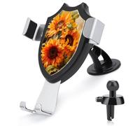Jubonexis Sunflowers Classic Car Phone Holder Mount Triangle Clip Base Air Vent Cell Phone Mount Car Mount Automotive Accessories for 4-6 Inch Cell Smartphone
