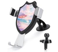 Jubonexis Supporto per telefono cellulare a righe per ombrellone da spiaggia e sedia vuota Supporto per telefono cellulare a triangolo con base a clip per bocchetta dell'aria Supporto per auto