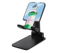 Jubonexis Supporto per telefono cellulare a torre a righe verde e bianco grassetto per telefono cellulare pieghevole regolabile per scrivania