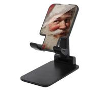 Jubonexis Supporto per telefono cellulare con volto di Babbo Natale sorridente Supporto regolabile pieghevole per scrivania