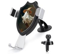 Jubonexis Supporto per telefono con cappello da strega, fantasma che vola sulla scopa, supporto per telefono da auto, triangolare, base a clip, supporto per bocchetta dell'aria, accessori per auto per
