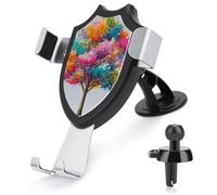 Jubonexis Supporto per telefono da auto a forma di albero colorato in stile graffiti con base triangolare a clip per bocchetta dell'aria supporto per telefono cellulare accessori automobilistici per