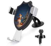 Jubonexis Supporto per telefono da auto a forma di albero di Natale con pupazzo di neve Supporto per telefono cellulare a triangolo con base a clip per bocchetta dell'aria Supporto per auto Accessori