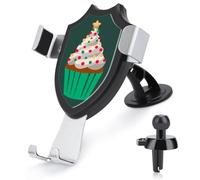 Jubonexis Supporto per telefono da auto a forma di albero di Natale Cupcake Supporto per telefono triangolare con clip base per bocchetta dell'aria Supporto per telefono cellulare Accessori