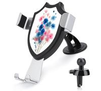 Jubonexis Supporto per telefono da auto a forma di mazzo di piccoli fiori rosa, bianco, blu, supporto per telefono cellulare, supporto per auto, accessori per cellulari da 4-6 pollici