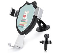 Jubonexis Supporto per telefono da auto a forma di topo con simpatico cartone animato che legge sui libri Supporto per telefono cellulare a triangolo con base a clip per bocchetta dell'aria Supporto