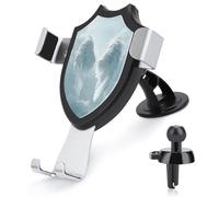 Jubonexis Supporto per telefono da auto con ali d'angelo bianche incandescenti, supporto triangolare con clip per bocchetta dell'aria, accessori automobilistici per smartphone da 4-6 pollici