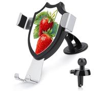 Jubonexis Supporto per telefono da auto con coppia di fragole ad acquerello Supporto per telefono a triangolo con base a clip per bocchetta dell'aria Supporto per telefono cellulare Accessori