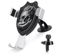 Jubonexis Supporto per telefono da auto con due mani che tengono un teschio supporto per telefono cellulare a triangolo con base a clip per bocchetta dell'aria Supporto per auto Accessori